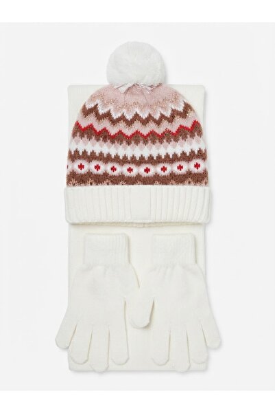 Fonem Fo 5215 Dem 3-Piece Scarf Beanie Glove Set