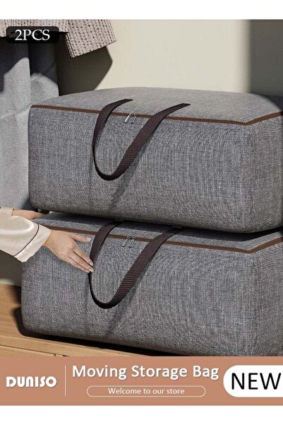 DUNISO 2 Pack Moving Storage Bag with Zipper, Large Capacity Multipurpose Clo...