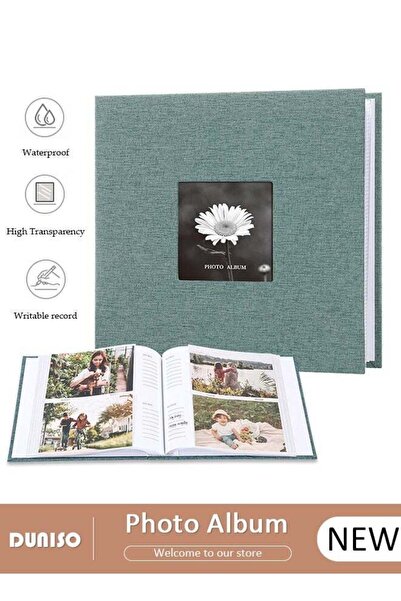 DUNISO 200 Pockets Photo Album with Writing Space and Front Window, Waterproo...