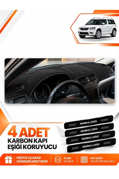 e-biz Skoda Yeti (2012-2018) Compatible Dashboard Protection Protective Cover...