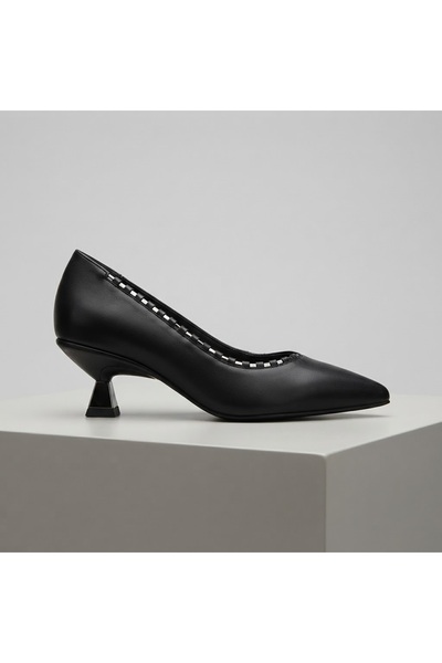 KİNDEP (Park Moda) Short Heels (4 cm) Everyday Women's Shoes Black