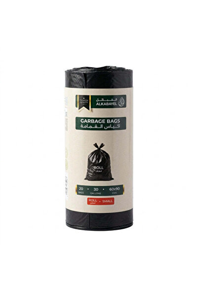 AKDC Garbage Bags Roll, 20 Bags, 30 Gallons, 60 x 90 cm (Small) - Black