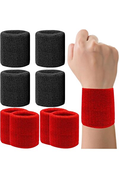 GENERAL 8 Pack Wrist Sweatbands Tennis Wrist Bands Absorbent Sweat Band for M...