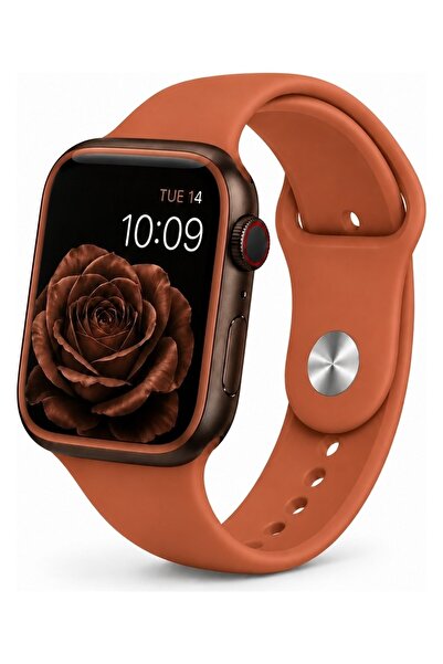 Alstrap Apple Watch 12-11-10 (46mm) 9 8 7 (45mm) 6 5 4 SE (44mm) Uyumlu Silik...