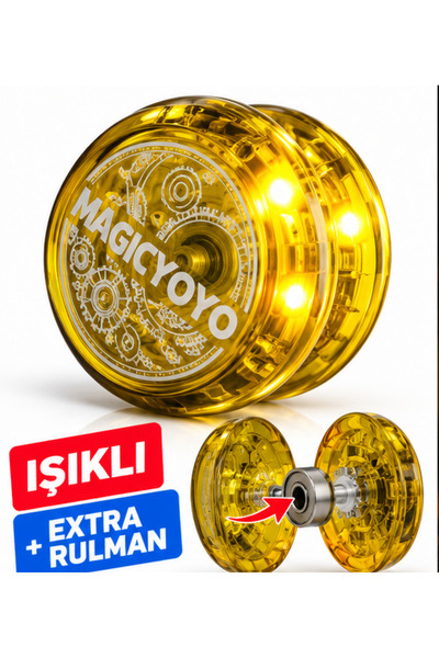 LRS STORE Işıklı Magic Yoyo Unresponsive Yoyo Ekstra Rulmanlı Kaliteli Yo-yo ...