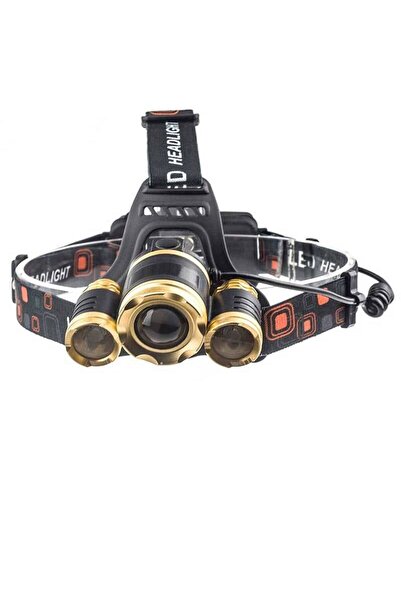 OEM Φακός κεφαλής με μπαταρία, 3xT6 Cree LED, Ζουμ