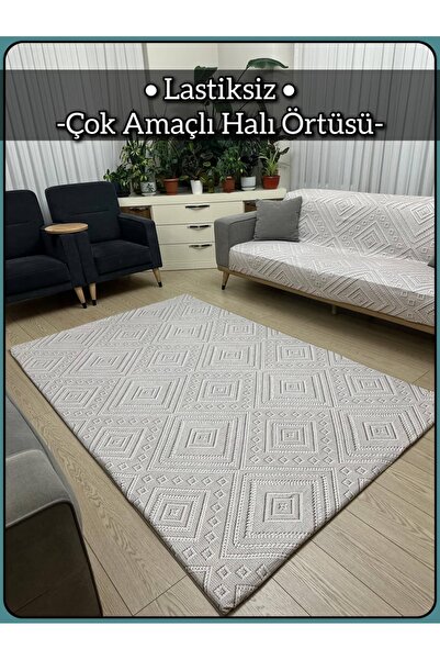 MODKLAS Lastiksiz Halı Örtüsü "Çok Amaçlı Kullanım" Mikro Polar Kumaş (Koltuk...
