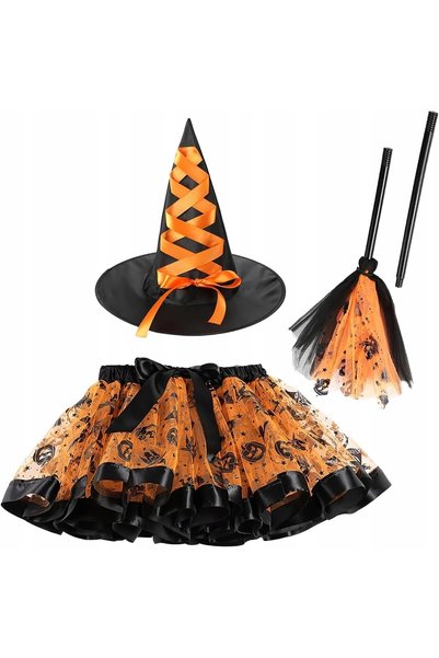 NO BRAND Costum de vrăjitoare pentru fete, ideal pentru balul de carnaval, 3 ...