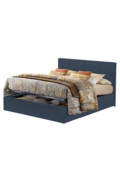 Timflex Pat Rabatabil cu Lada Depozitare Giorno Promo 90x190 cm Piele ecologi...