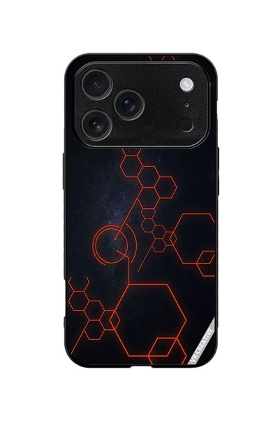 VR CREATIVE Protective Case Cover For Apple iPhone 18 Pro Abstract Hexagon De...