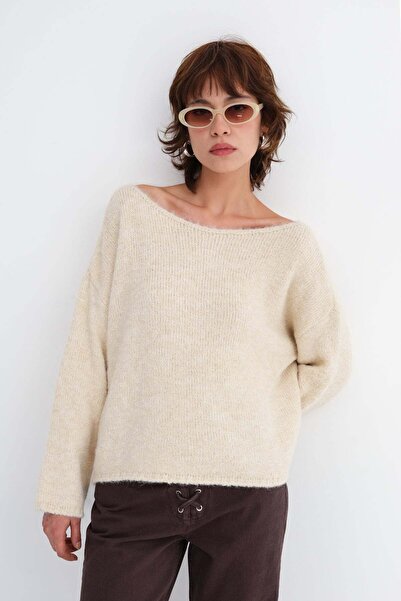 Addax Boat Neck Knitwear Sweater K3566