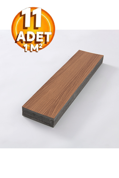 BienHome 11 Adet, 60x15 Cm 1 m² Orta Kahverengi Tonlarında Esnek Yıkanabilir ...
