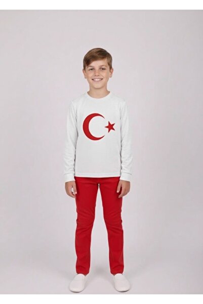 NACAR STORE Erkek Çocuk 23 Nisan - 29 Ekim Gösteri Kıyafeti Uzunkol Tişört ve...