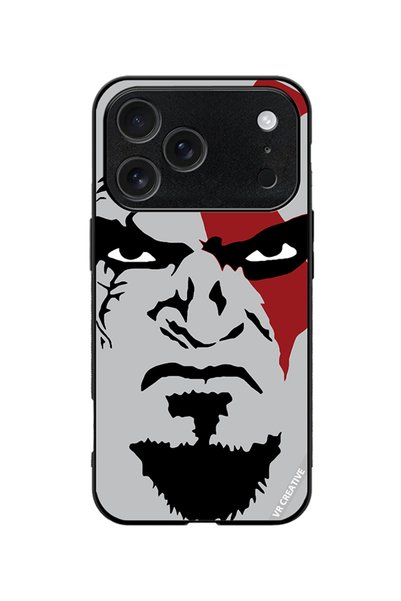 VR CREATIVE Protective Case Cover For Apple iPhone 18 Pro Face God Of War Des...