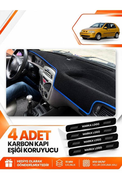e-biz Fiat Pali̇o (1999-2005) Compatible Front Torpedo Protection Cover Carpe...