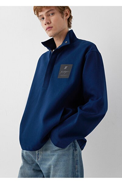 Mavi Pro Dik Collar Loose Fit Men's Sweatshirt.