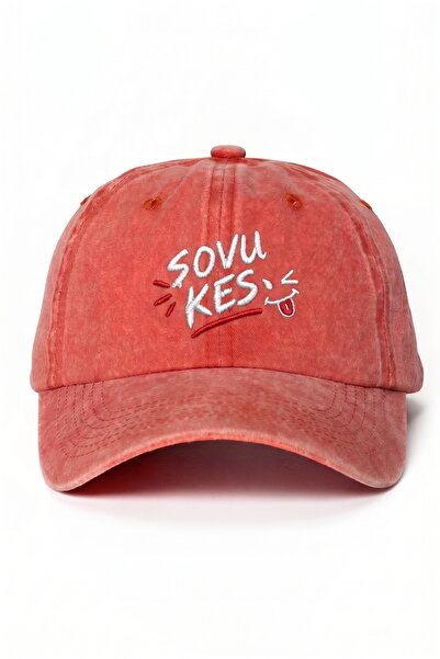 ŞapkaMania Şapcă vintage unisex, portocalie, brodată, lavabilă, marca Şovu Kes
