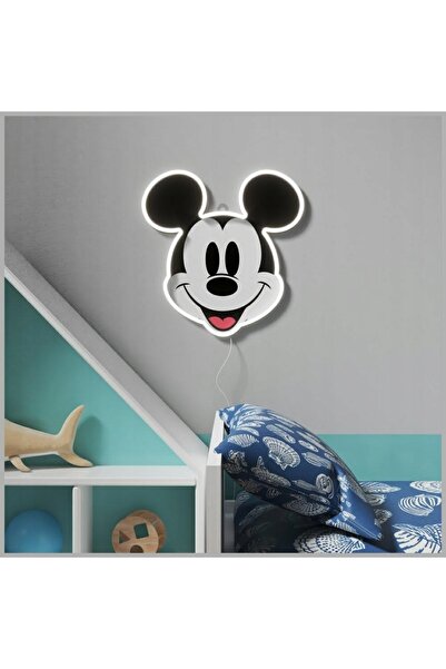 NO BRAND Lampă neon galbenă Disney Mickey cu design imprimat pentru interior,...
