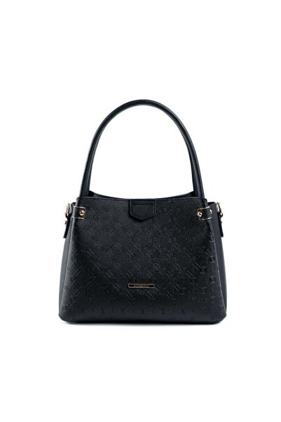 Silver Polo Black - Women's Handbag with Black Logo Sp1254