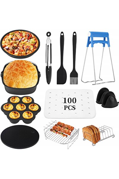 NO BRAND SET UNIVERSAL PENTRU FRITIZAT CU AER CALD 13 PIESE
