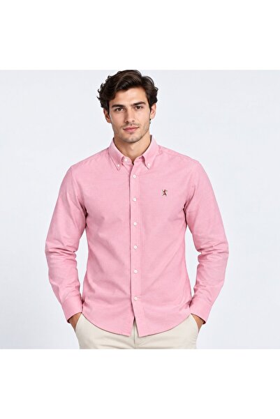 Giordano Men's Lion Oxford Slim Long Sleeve Shirt