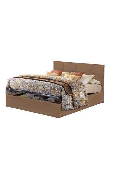 Timflex Pat Rabatabil cu Lada Depozitare Giorno Promo 140x200 cm Piele ecolog...