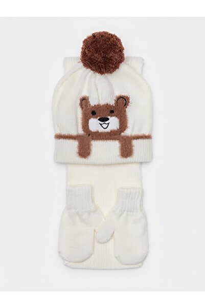 Fonem Fo 5216 Benz 3-Piece Scarf Beanie Glove Set