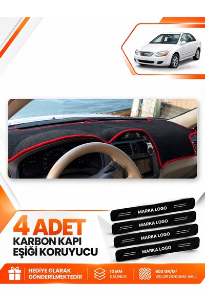 e-biz Kia Cerato (2004-2008) Compatible Front Torpedo Protection Case Carpet ...