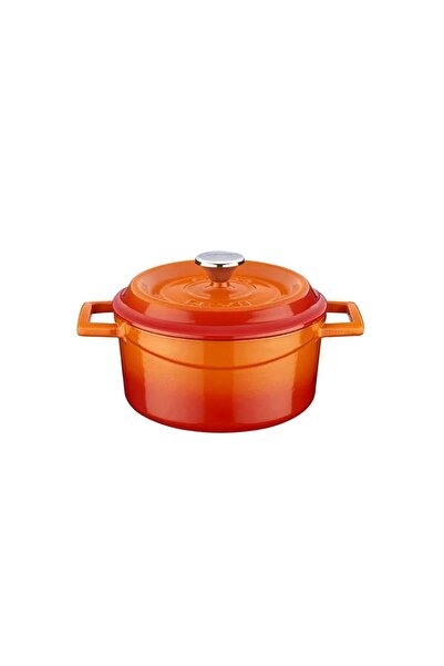 Lava Cast iron casserole dish, 16cm/1.33L, "Trendy", Orange -