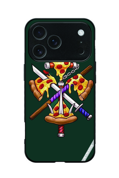 VR CREATIVE Protective Case Cover For Apple iPhone 18 Pro Max Pizza Sword Des...