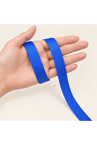 Renk İthalat Grogren Ribbon Blue 2 cm 91 Meters Ornament Decoration Packaging...
