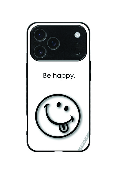 VR CREATIVE Protective Case Cover For Apple iPhone 18 Pro Be Happy Design Mul...