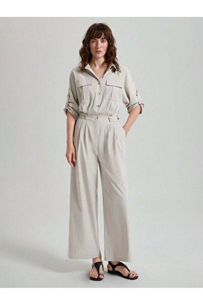 Sheya Long overalls, gray