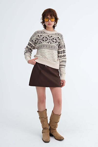 Addax Belted Mini Skirt E02829