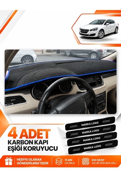 e-biz Peugeot 508 (2010-2018) Compatible Front Torpedo Protection Case Carpet...