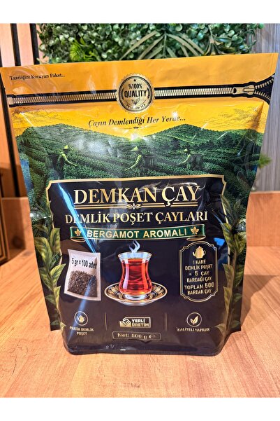 DEMKAN ÇAY BERGAMOT AROMALI 500 gr KARE DEMLİK POŞET ÇAY