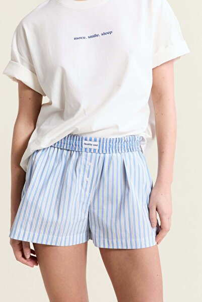 Etam Patterned Pajama Shorts With Cotton