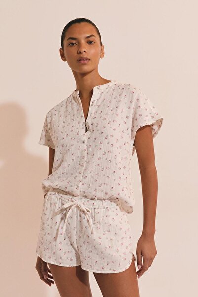 Etam Cotton Floral Pajama Shorts