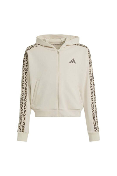 adidas سترة للأطفال بغطاء رأس رياضي كاجوال JG AN 3S FT FZ KC7205