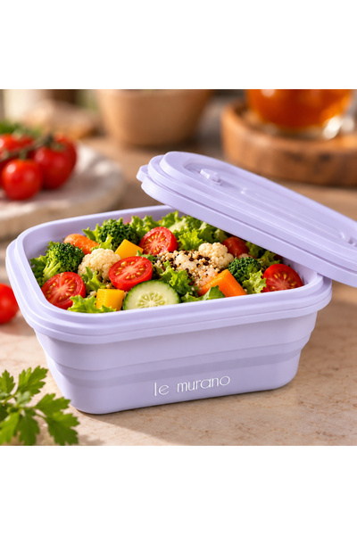 Le murano 500 ml 100% Platinum Silicone Round Storage Container, Transparent ...