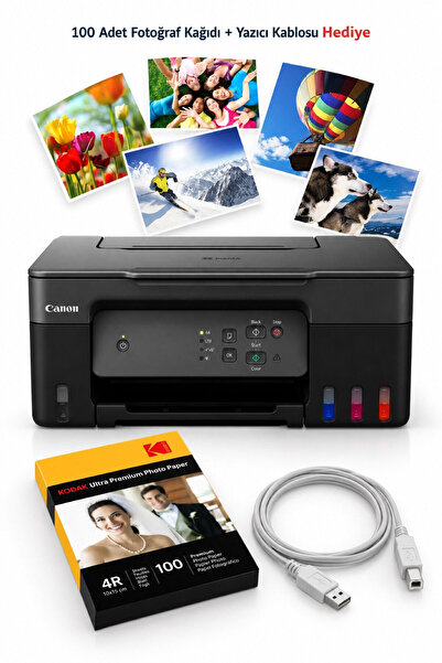 PIXMA Yazıcı G2430 Yazıcı Kablosu ve Fotoğraf Kağıdı hediye! (Onerous)