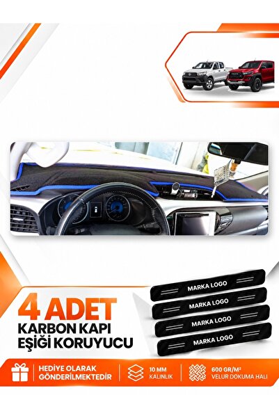 e-biz Toyota Hi̇lux (2016-2025) Compatible Front Dashboard Protection Cover C...