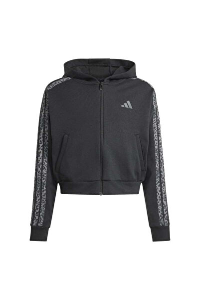 adidas سترة للأطفال بغطاء رأس رياضي كاجوال JG AN 3S FT FZ KC7203