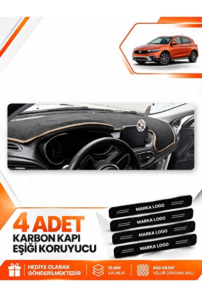 e-biz Fi̇at Egea Cross (2021-2026) Tablet-Compatible Front Cover Torpedo Prot...