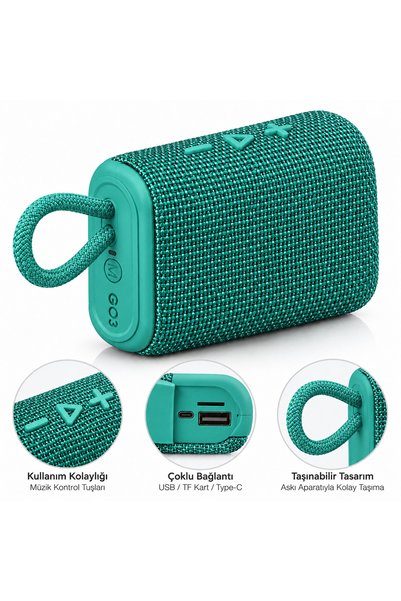 FABRON Bluetooth Hoparlör 800 MAH Kablosuz Taşınabilir Speaker Dokuma Yüzeyli...