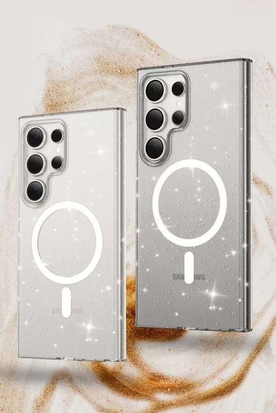 Genel Markalar Galaxy S24 Ultra Kılıf Star Magsafe Kapak - Şeffaf