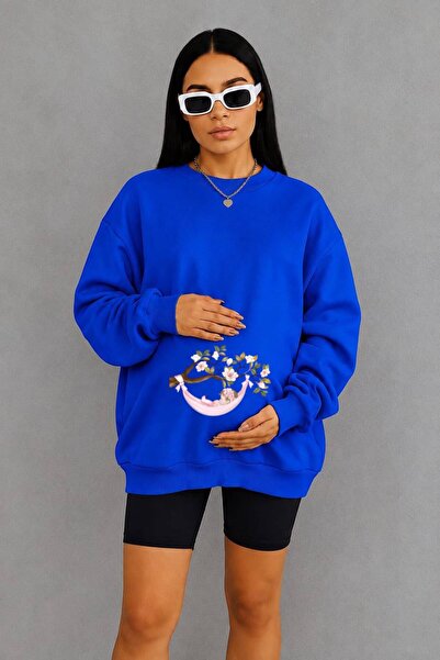 BENROMA 3 Yarn Combed Cotton Dalda Baby Printed Maternity Sweatshirt Jq1