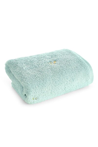 Eurofirany Prosop de baie BLOOM, bumbac 100%, culoare menta, cu broderie flor...