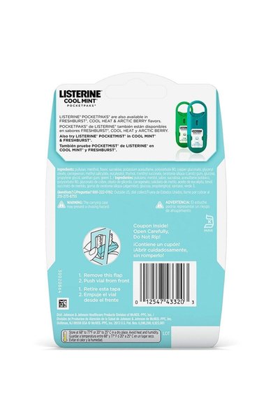 Listerine Cool Mint Nefes Tazeleyici Strip 72li Paket