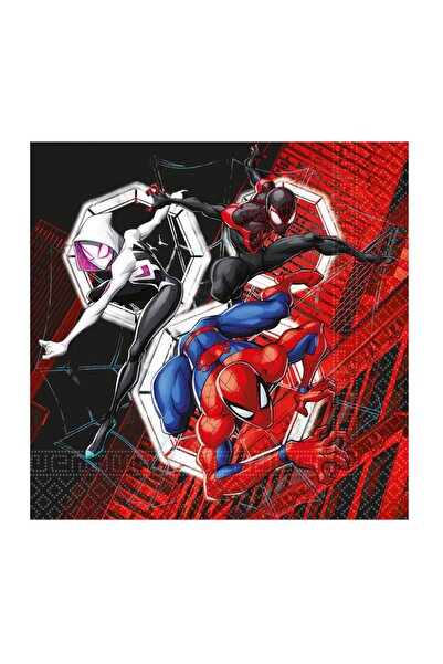 Leski Set of 20 Spiderman Webs party napkins 33x33cm